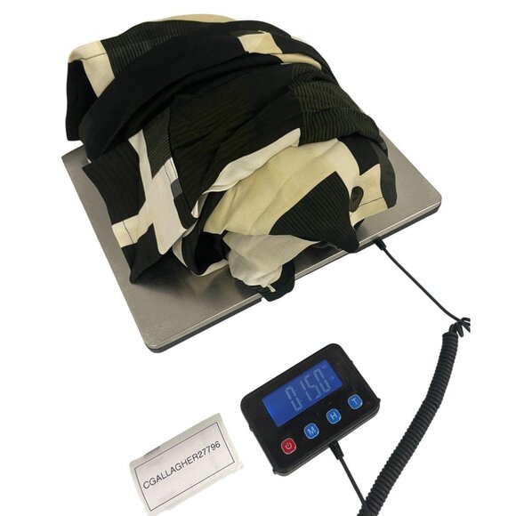 Massimo Dutti Womens Long  Dress EU 40 US 8 White Black Geometric 6605/819 NWT - Picture 14 of 14